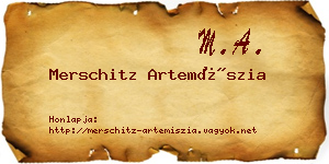 Merschitz Artemíszia névjegykártya